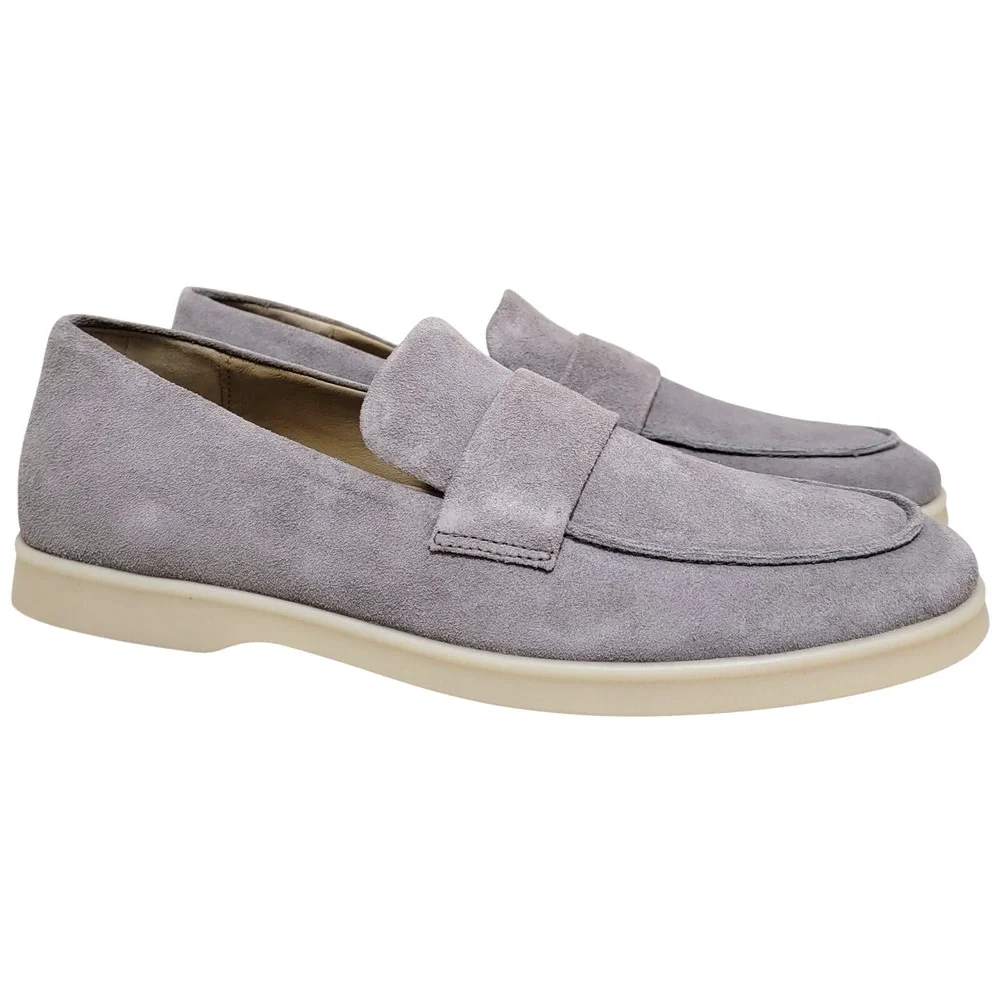 Vince. Men Big Sur-M Slip On Penny Loafers US 8M EU 41 Smoke Grey Suede C2PT